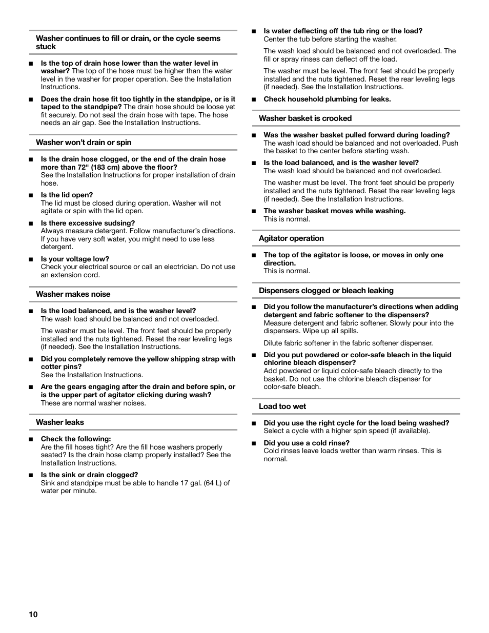 Whirlpool 3RLSQ8033 User Manual | Page 10 / 12