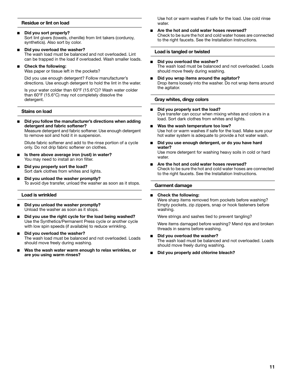 Whirlpool 3RLSQ8033 User Manual | Page 11 / 12