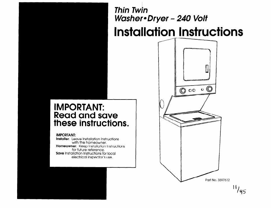 Whirlpool 3397612 User Manual | 9 pages