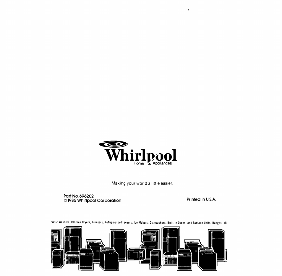 Avhirlpool | Whirlpool 3LG57OlXP User Manual | Page 12 / 12
