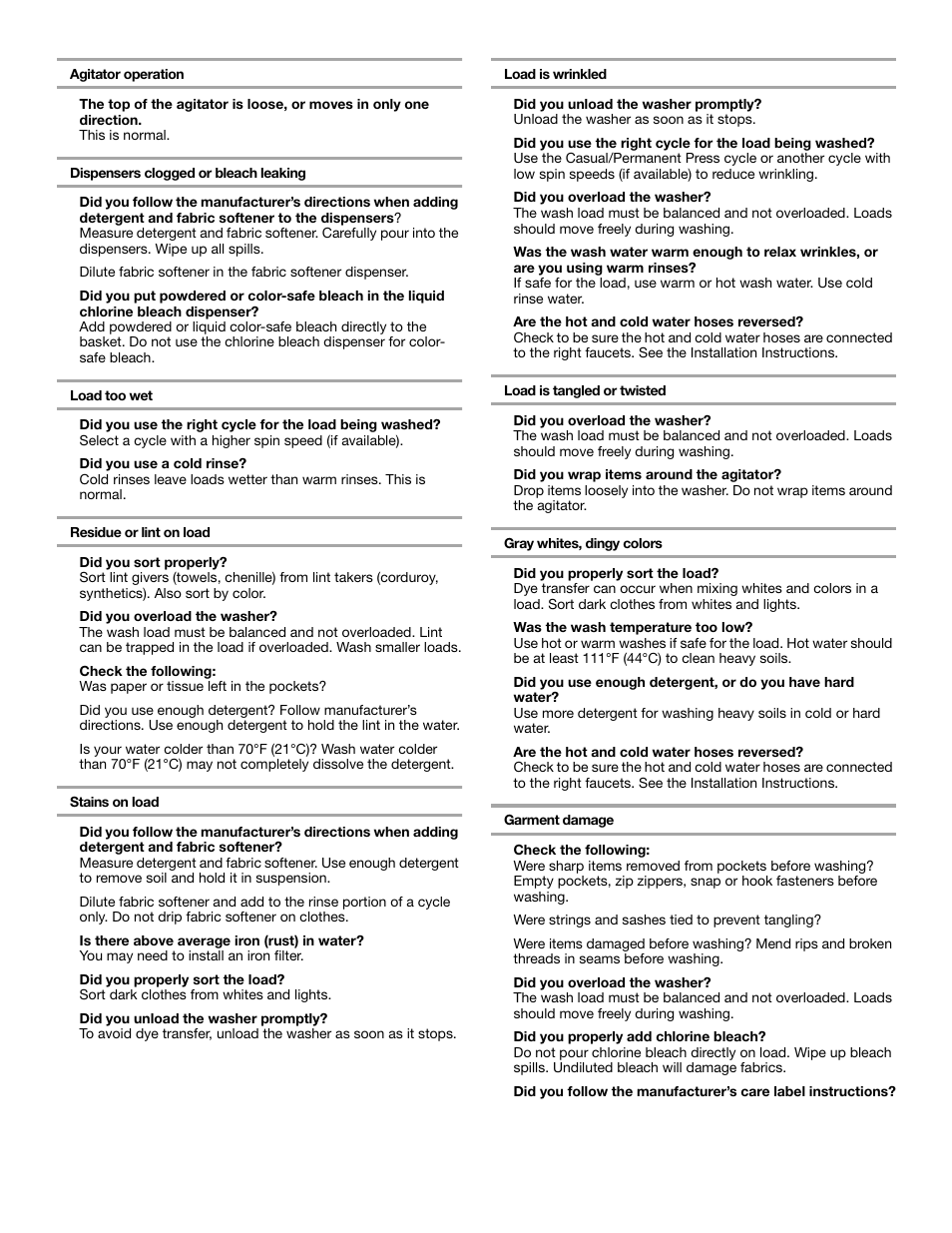 Whirlpool Gold GSW9550KQ0 User Manual | Page 10 / 12