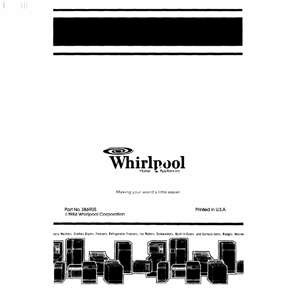 Whirlpool | Whirlpool LA34OOXP User Manual | Page 12 / 12