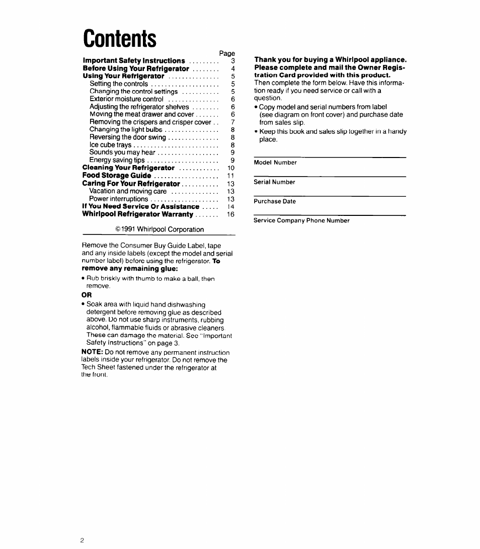 Whirlpool 6ETl6ZK User Manual | Page 2 / 16