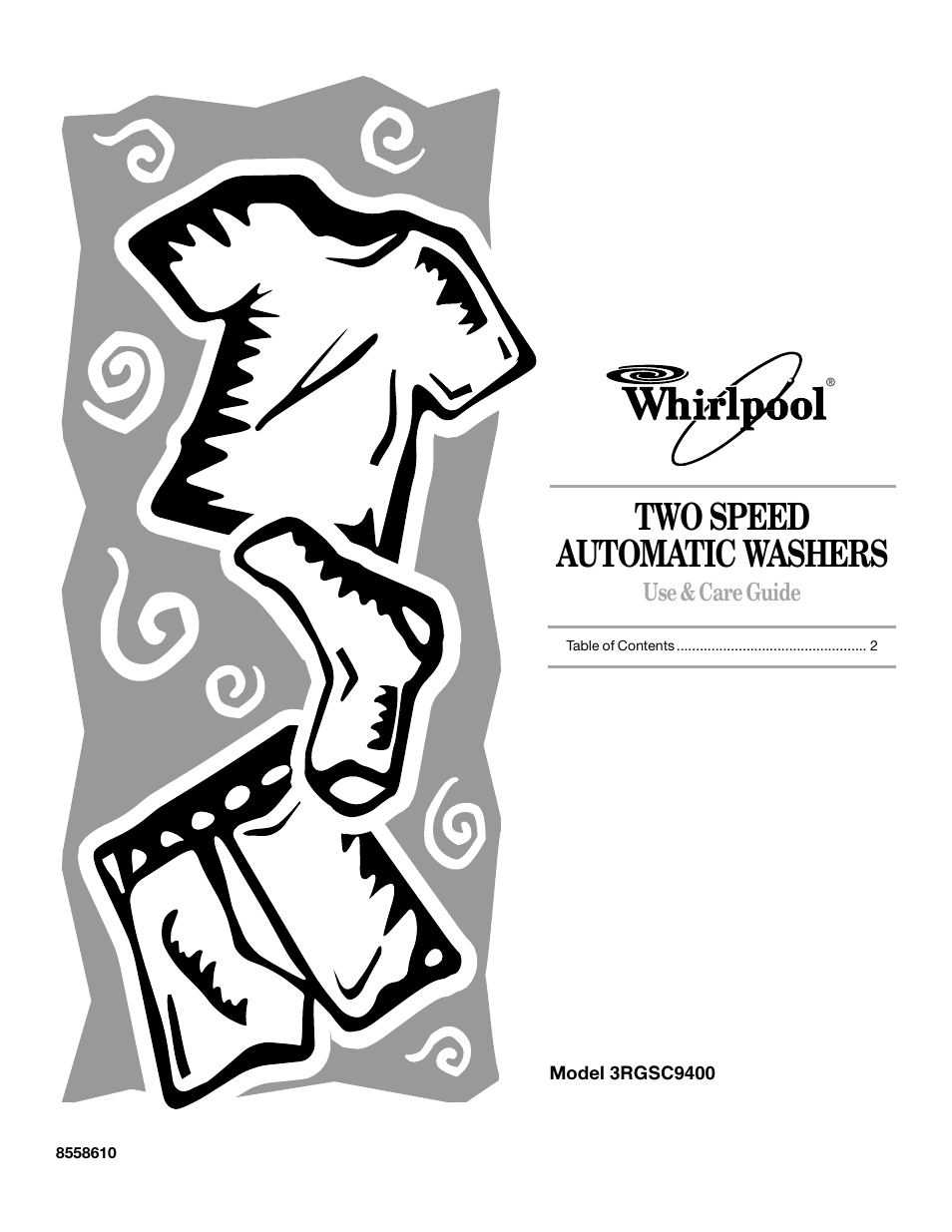 Whirlpool 3RGSC9400 User Manual | 12 pages