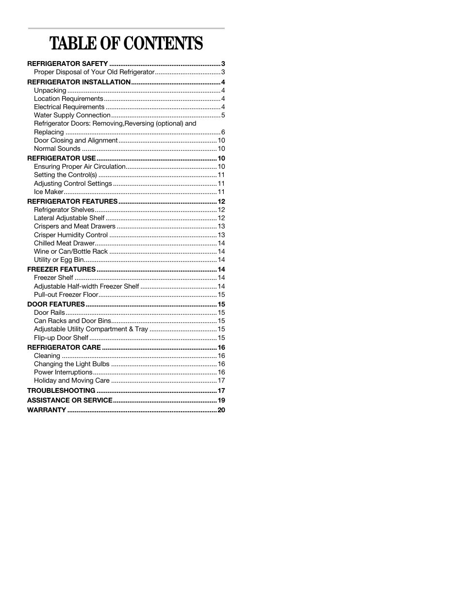 Whirlpool 2218585 User Manual | Page 2 / 60