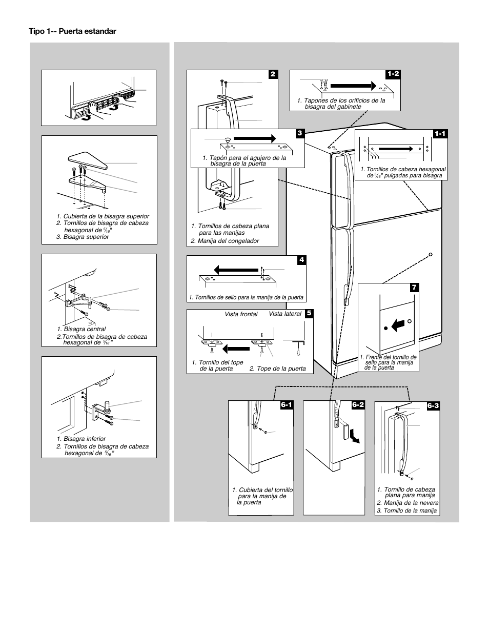 27 tipo 1-- puerta estandar | Whirlpool 2218585 User Manual | Page 27 / 60