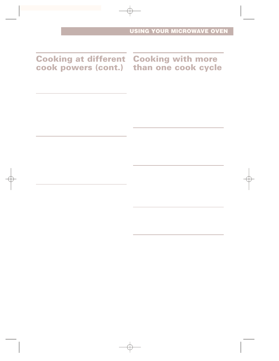 Cooking with more than one cook cycle, Cooking at different cook powers (cont.) | Whirlpool GH7155XHS User Manual | Page 15 / 30