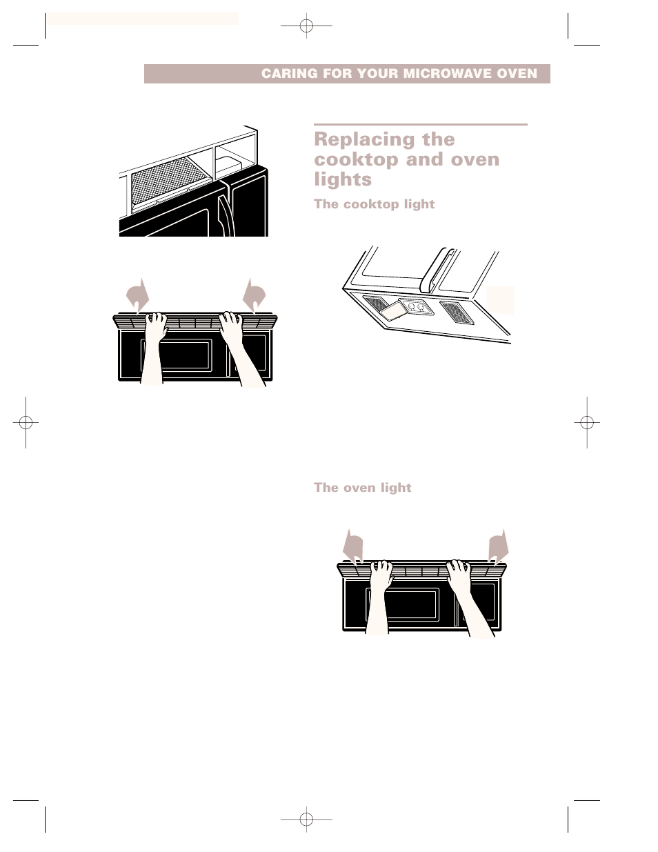 Replacing the cooktop and oven lights | Whirlpool GH7155XHS User Manual | Page 25 / 30