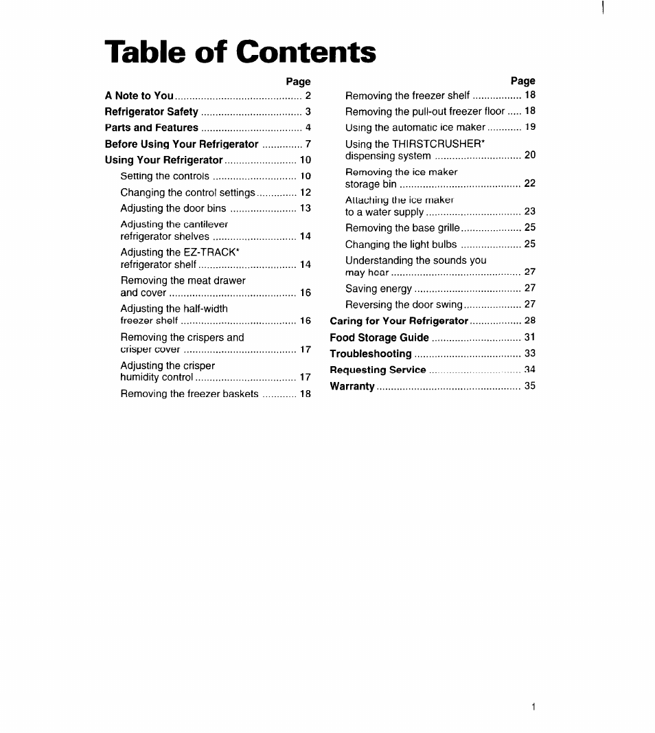 Whirlpool UPRIGHT FREEZER User Manual | Page 3 / 36