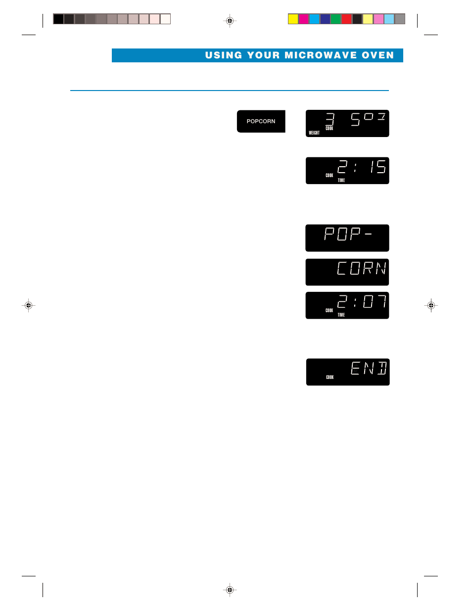 Touch popcorn | Whirlpool YMH6130XE User Manual | Page 41 / 60