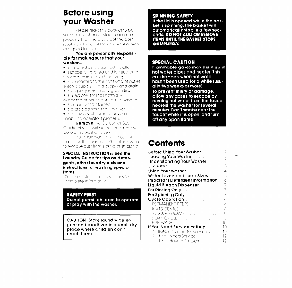 Whirlpool LB5500XK User Manual | Page 2 / 12