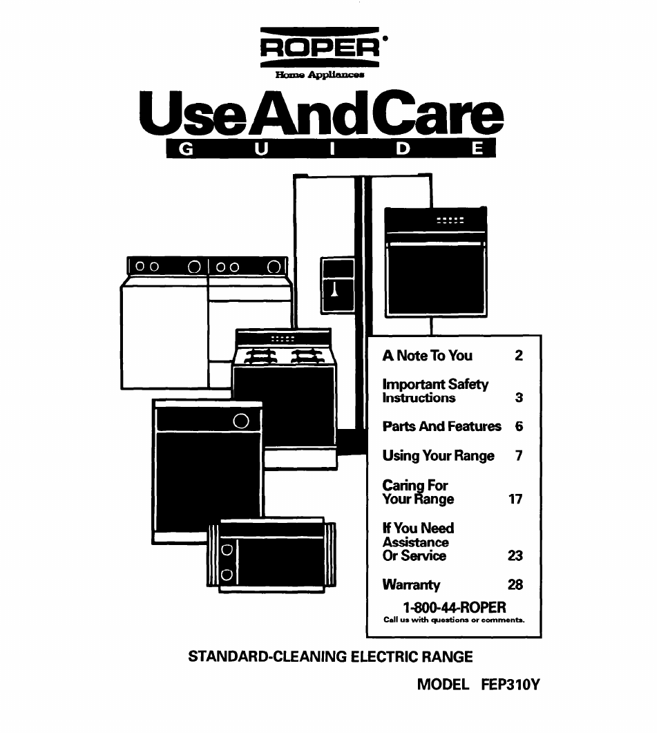 Whirlpool FEP310Y User Manual | 26 pages