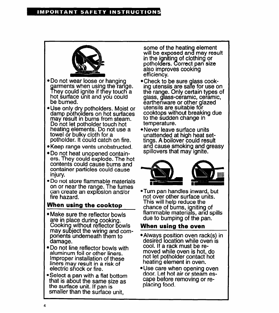Whirlpool FEP310Y User Manual | Page 4 / 26