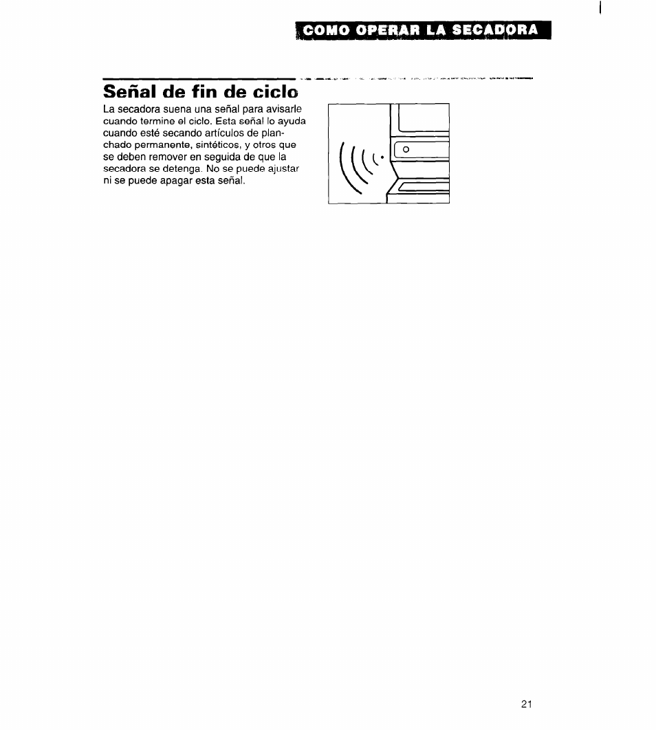 Señal de fin de ciclo | Whirlpool 3396315 User Manual | Page 57 / 78