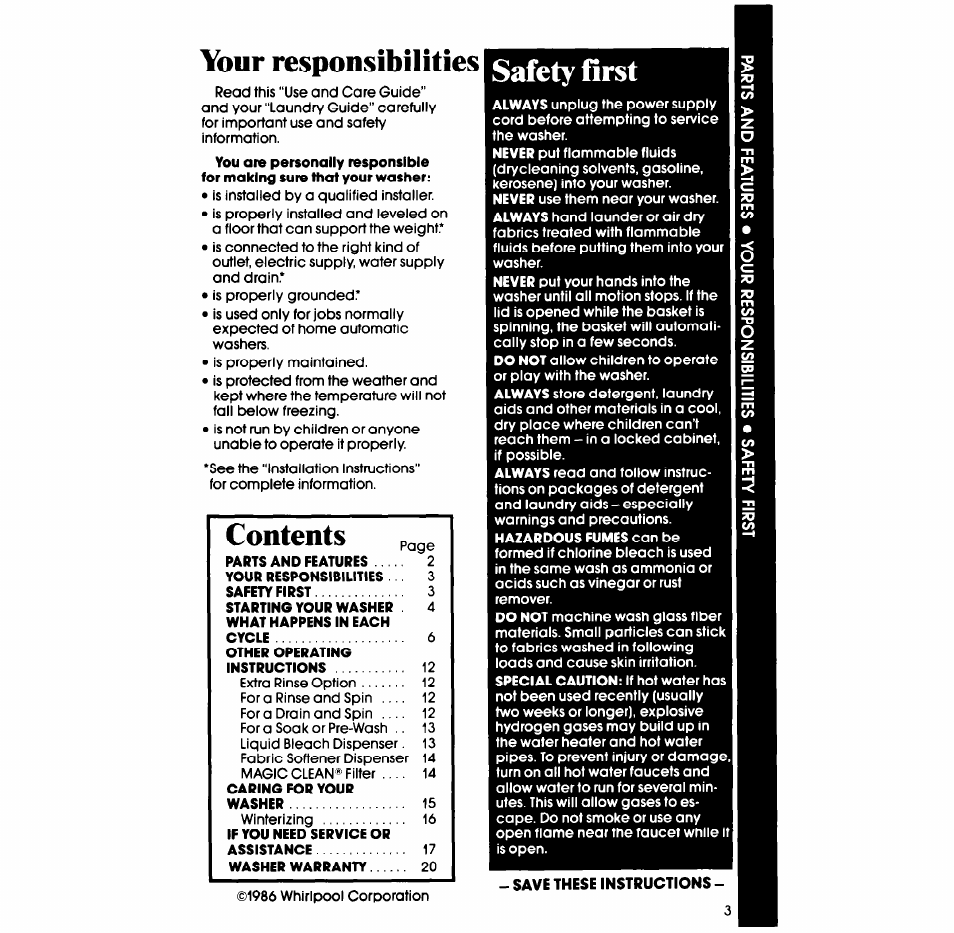 Whirlpool LA77O0XS User Manual | Page 3 / 20