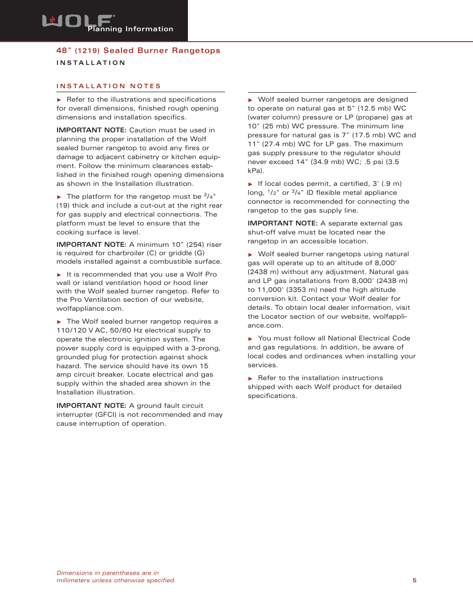 Wolf SRT486C User Manual | Page 5 / 5