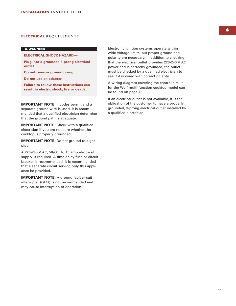 Wolf ICBIM15 User Manual | Page 10 / 63