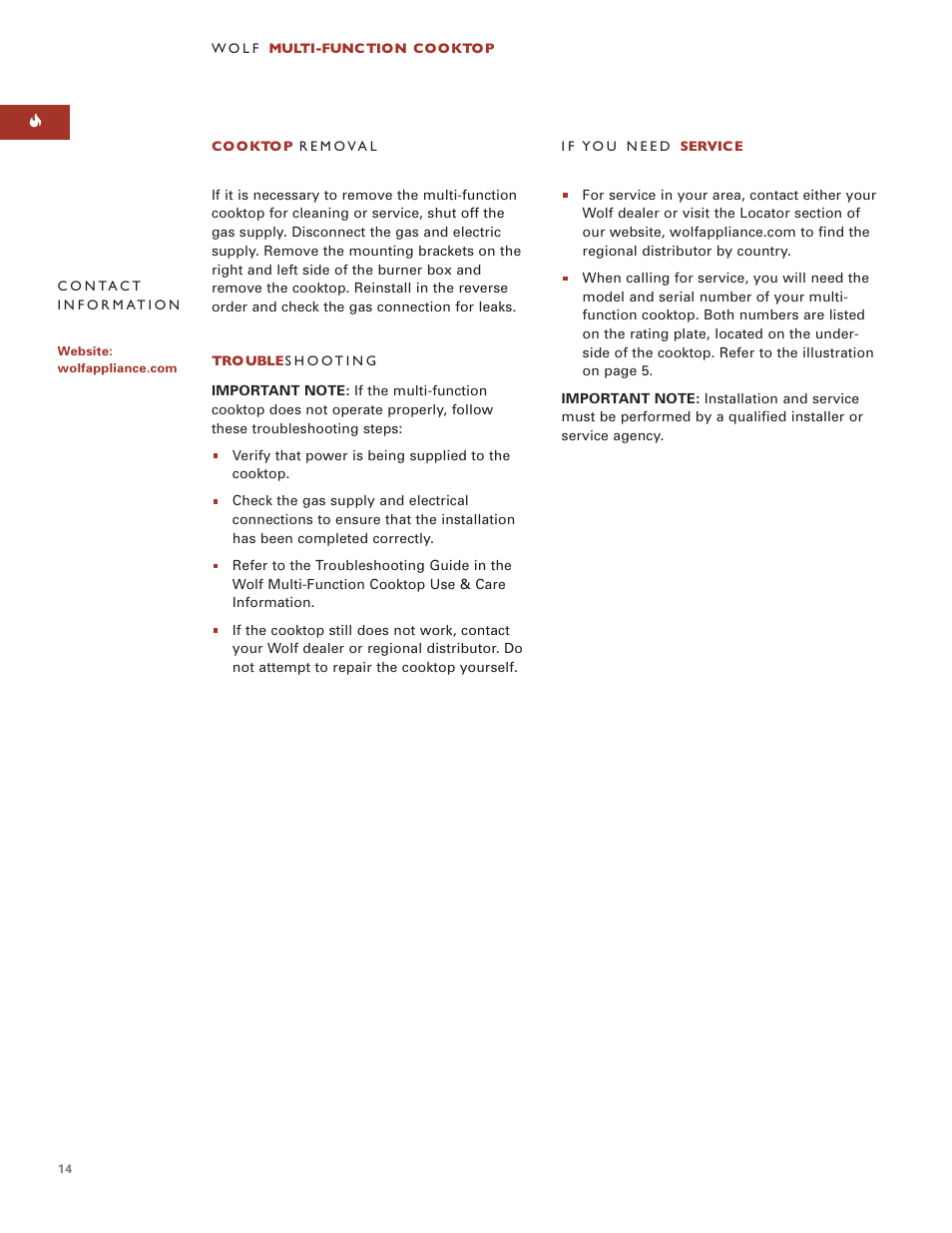Wolf ICBIM15 User Manual | Page 13 / 63