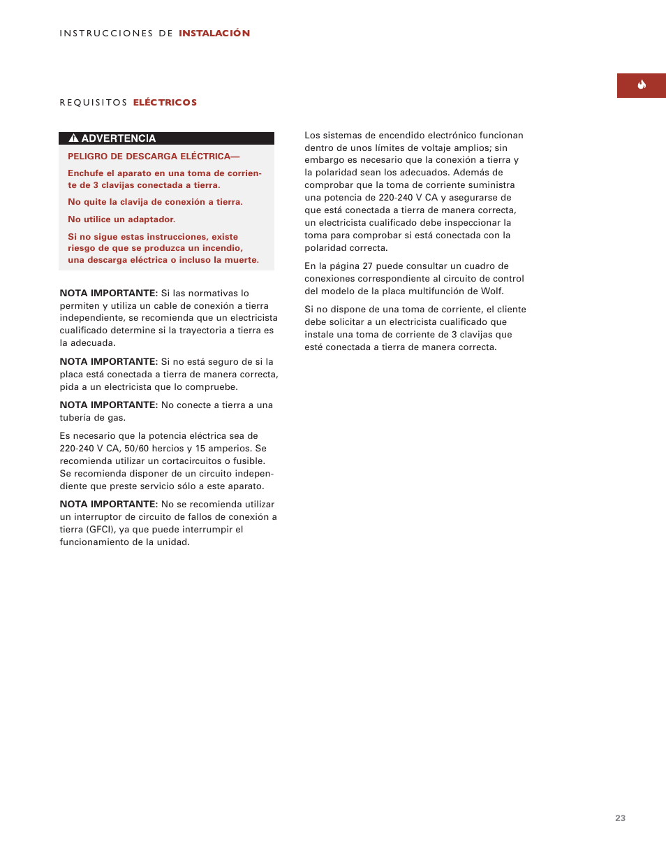 Wolf ICBIM15 User Manual | Page 22 / 63