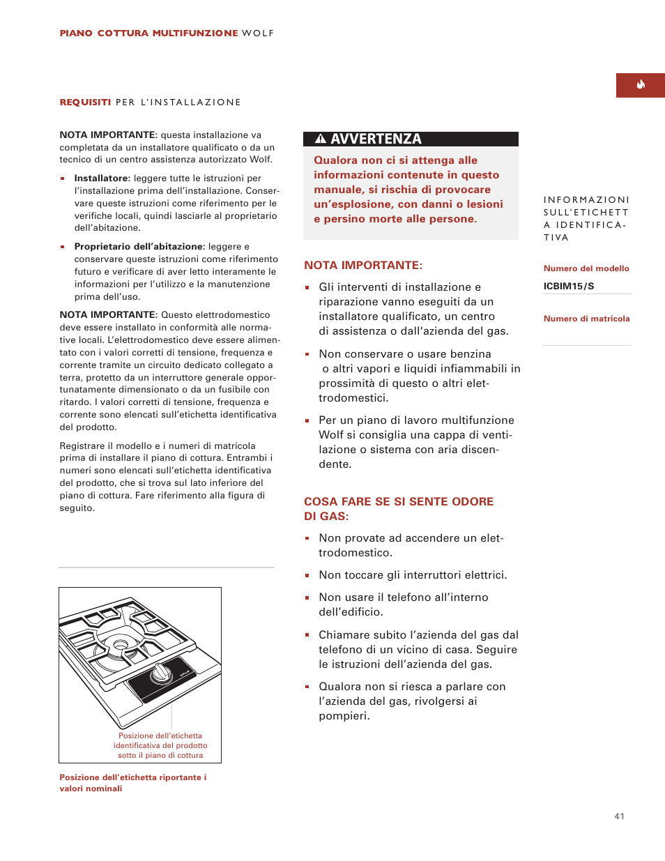 Wolf ICBIM15 User Manual | Page 40 / 63