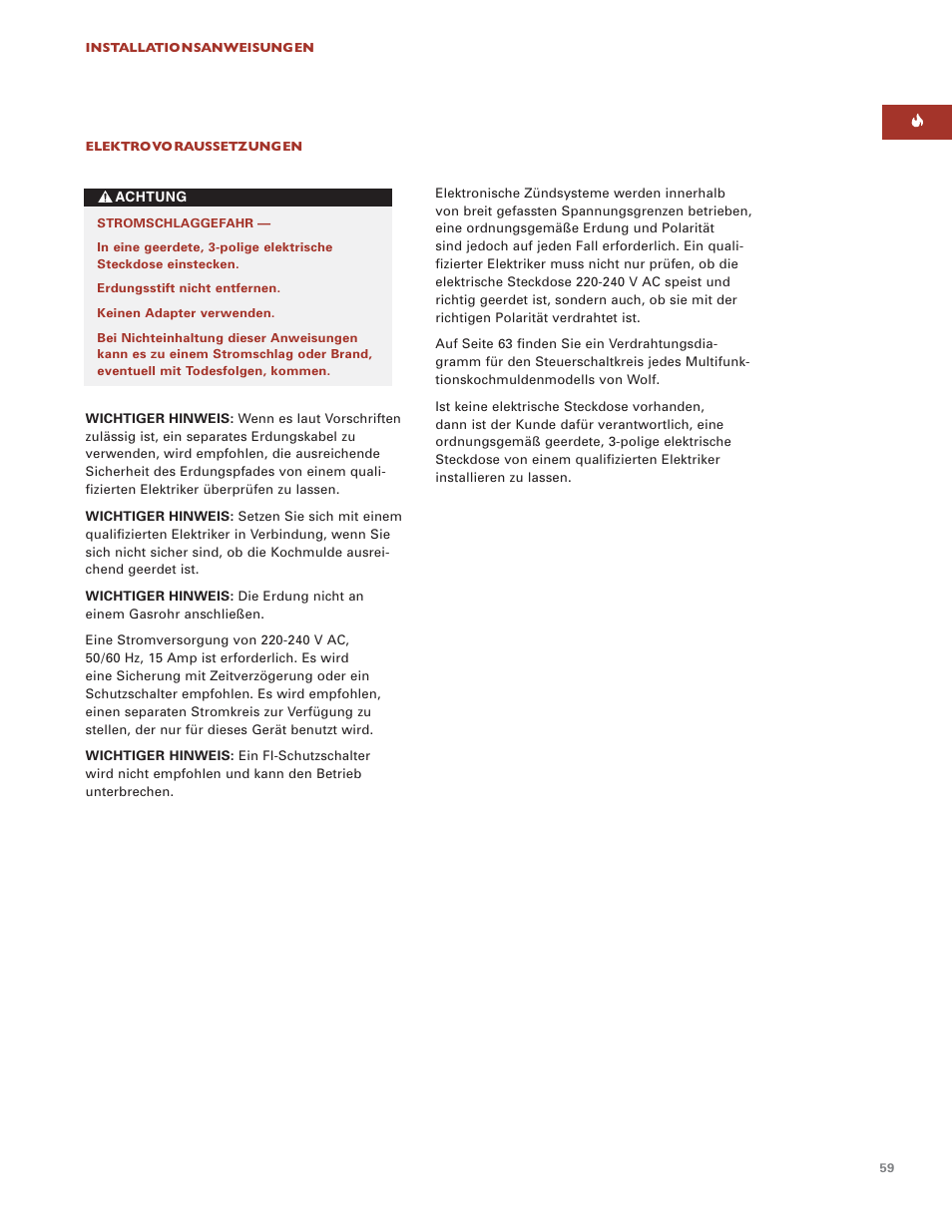 Wolf ICBIM15 User Manual | Page 58 / 63