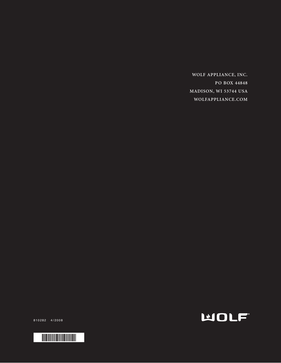Wolf ICBIM15 User Manual | Page 63 / 63
