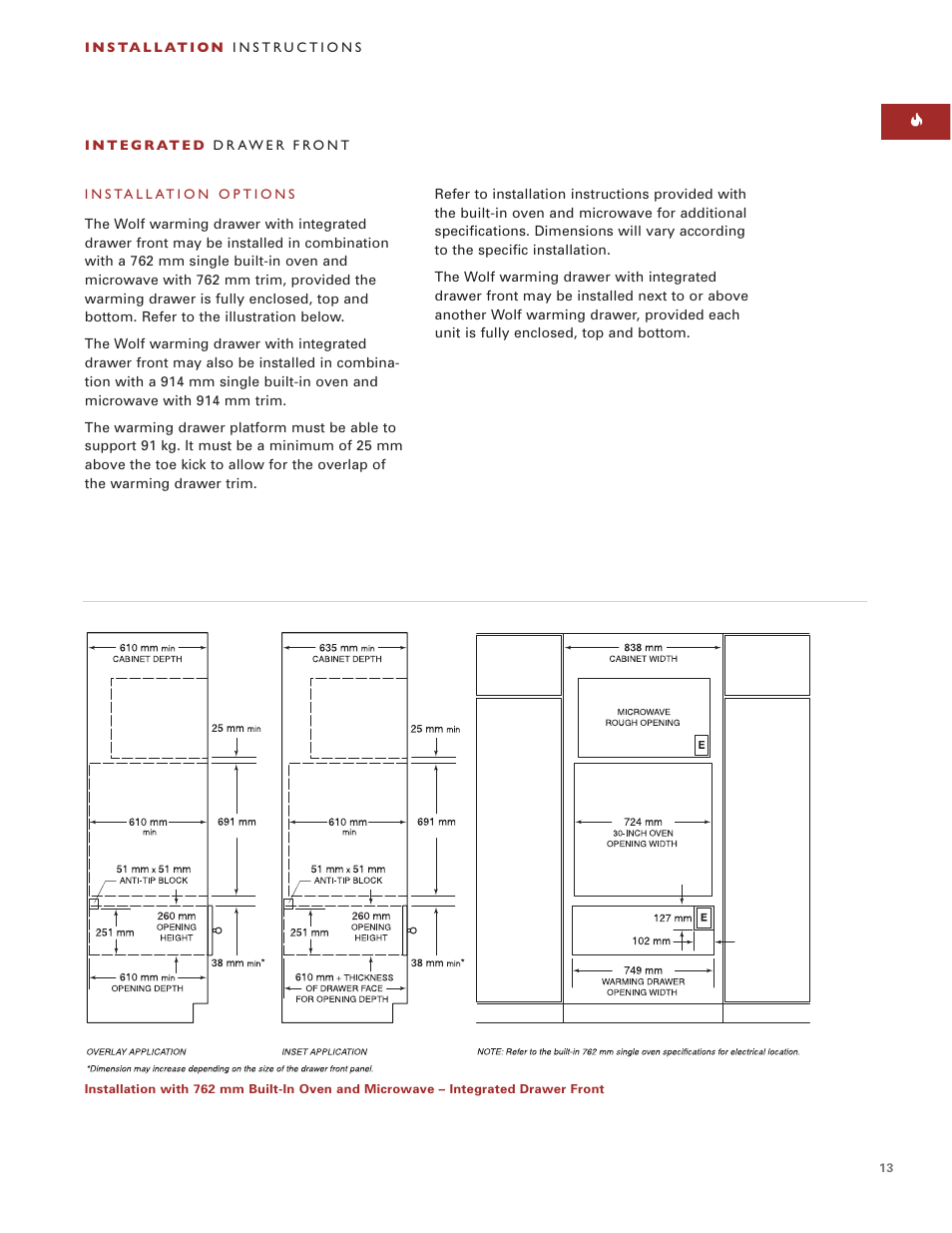 Wolf ICBWWD30 User Manual | Page 13 / 94