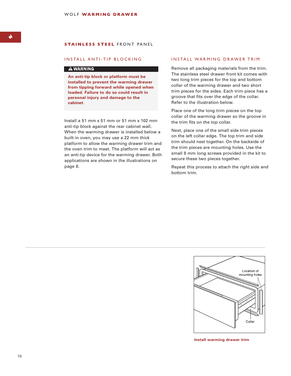 Wolf ICBWWD30 User Manual | Page 16 / 94