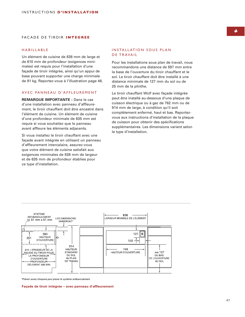 Wolf ICBWWD30 User Manual | Page 47 / 94