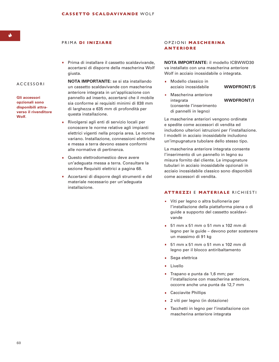 Wolf ICBWWD30 User Manual | Page 60 / 94