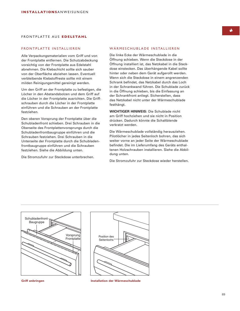 Wolf ICBWWD30 User Manual | Page 89 / 94