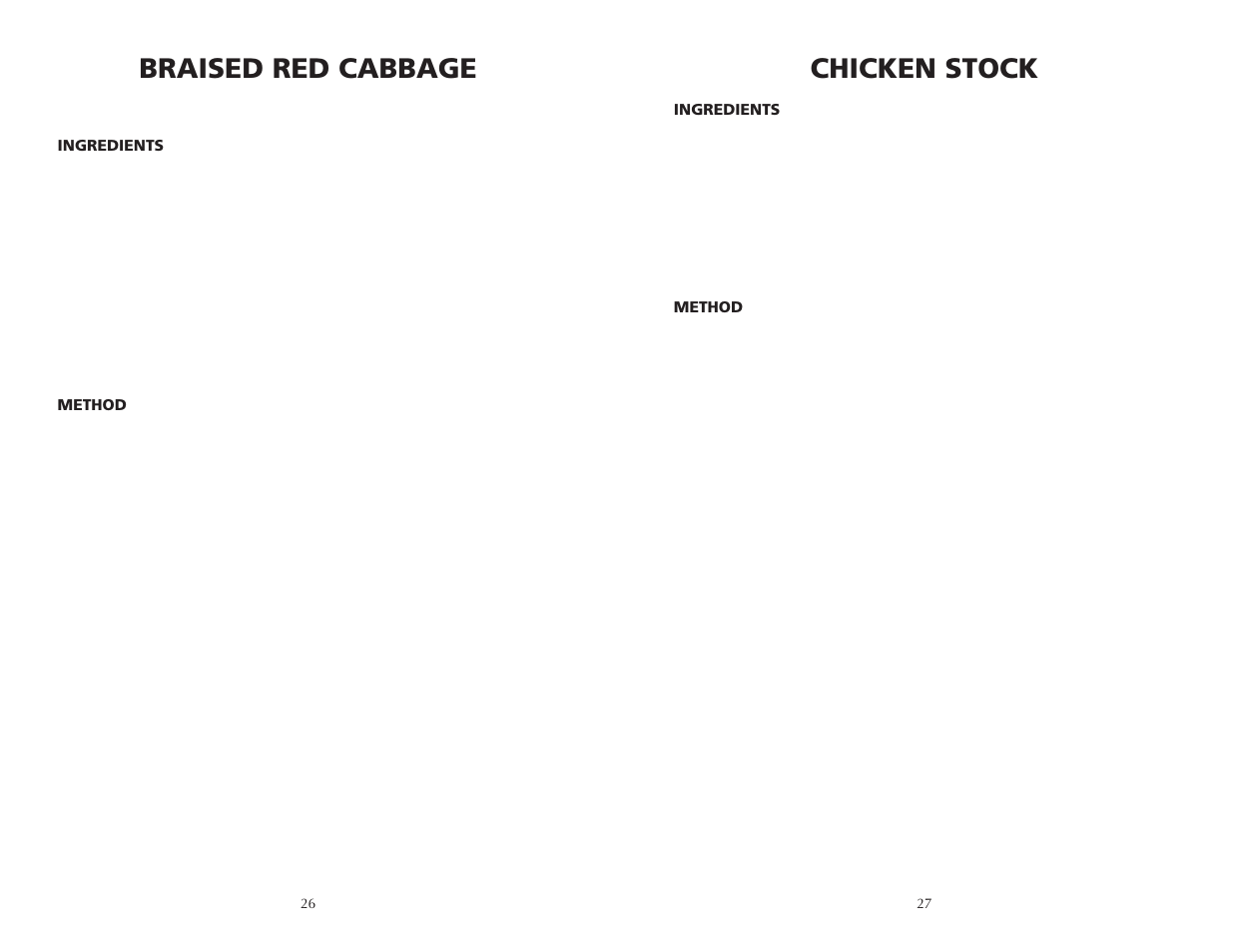 Chicken stock, Braised red cabbage | Wolf BPCR0075 User Manual | Page 14 / 20