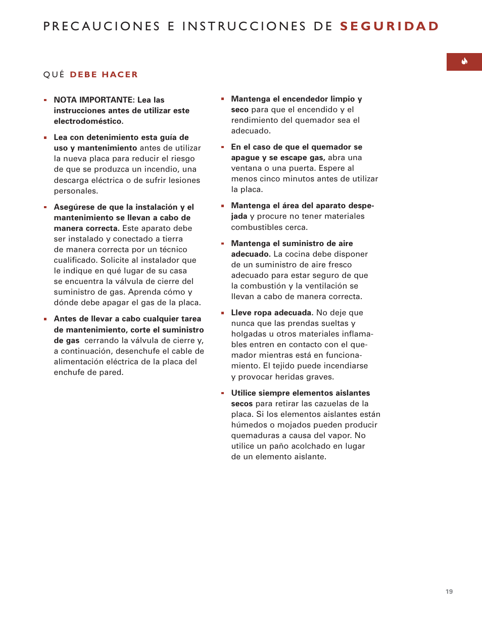 Wolf MULTI FUNCTION COOKTOP ICBIM15 User Manual | Page 19 / 72