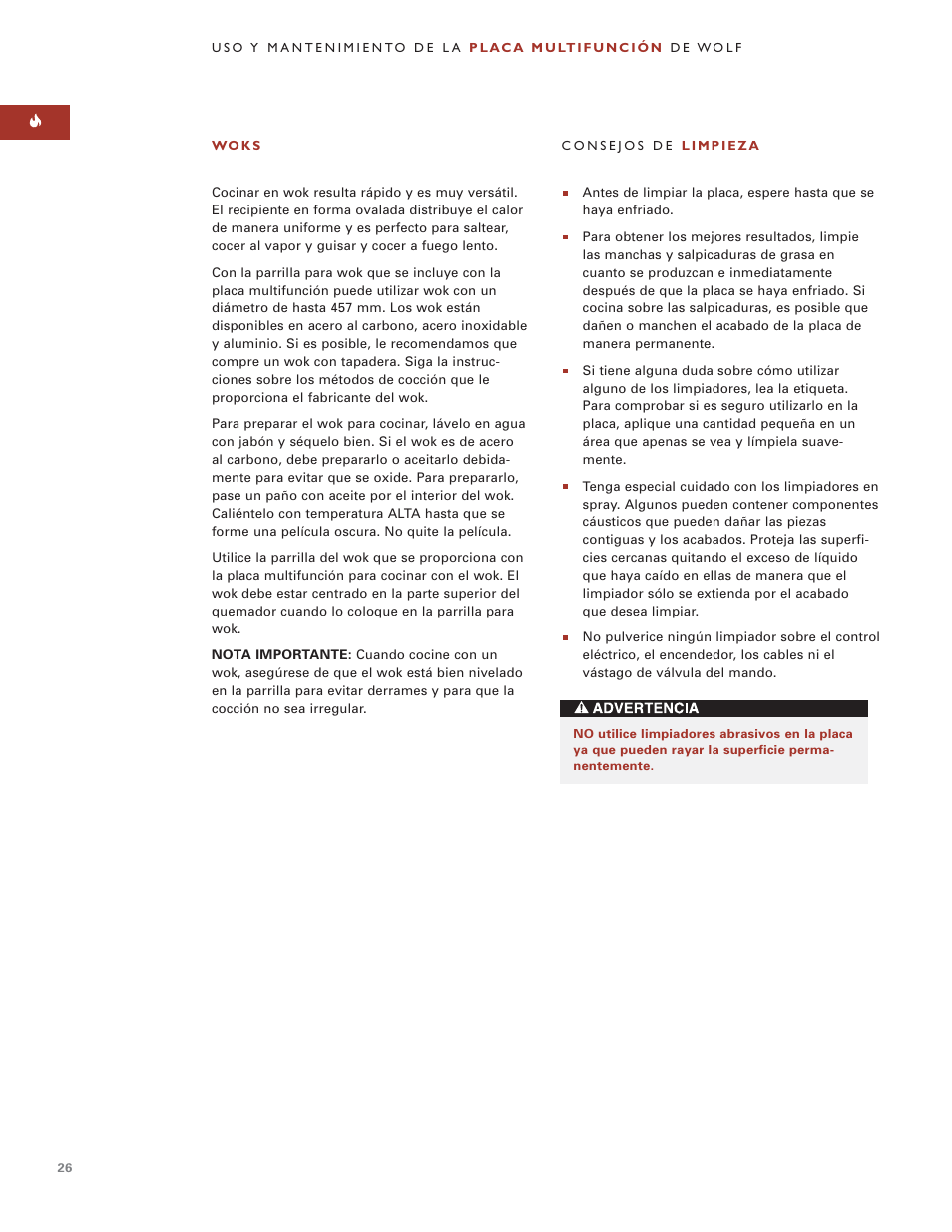 Wolf MULTI FUNCTION COOKTOP ICBIM15 User Manual | Page 26 / 72