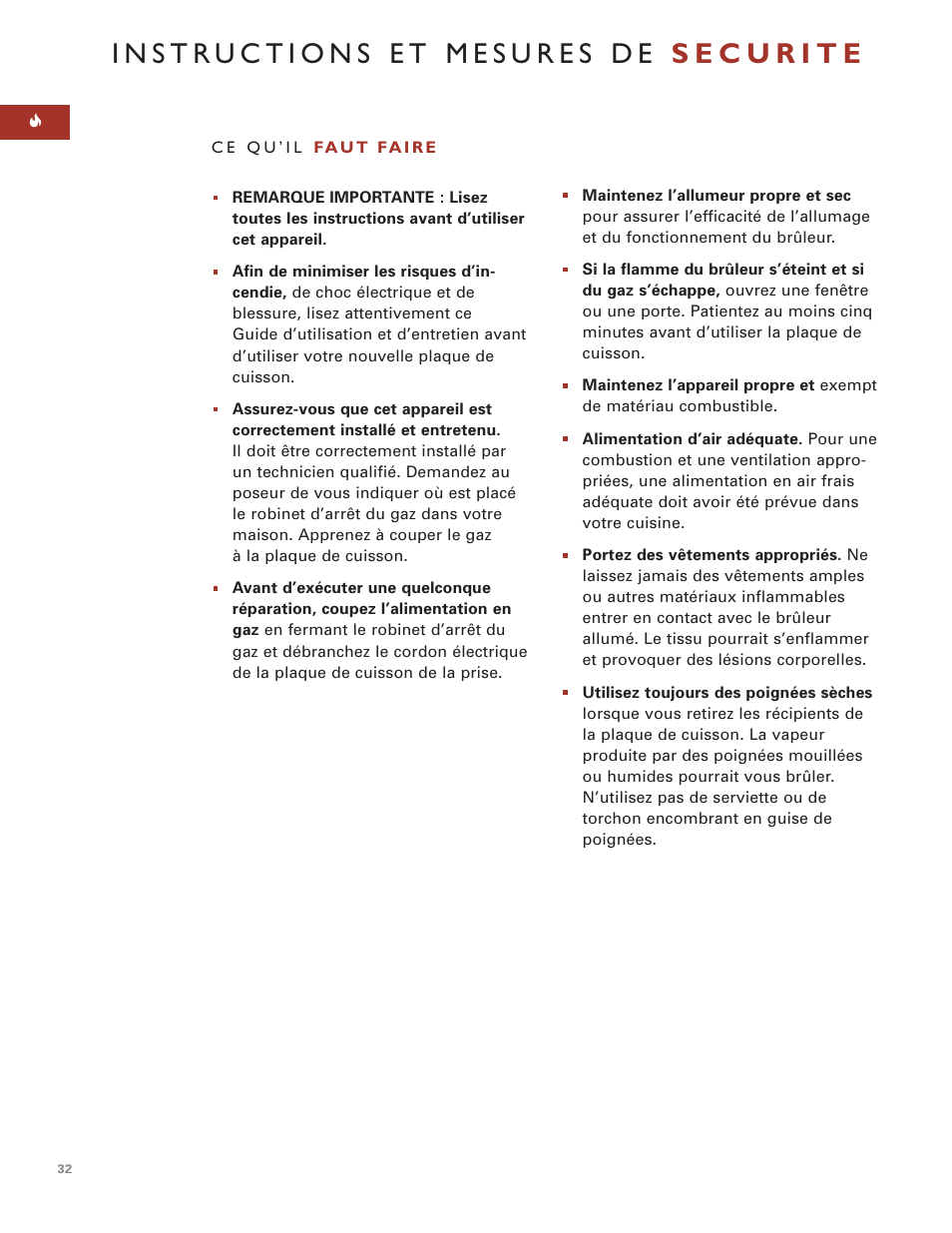 Wolf MULTI FUNCTION COOKTOP ICBIM15 User Manual | Page 32 / 72