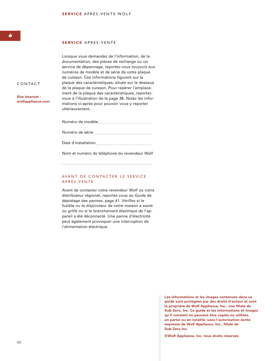 Wolf MULTI FUNCTION COOKTOP ICBIM15 User Manual | Page 42 / 72