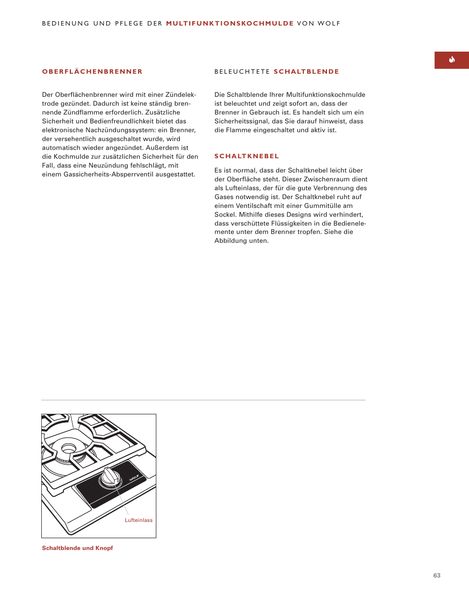 Wolf MULTI FUNCTION COOKTOP ICBIM15 User Manual | Page 63 / 72