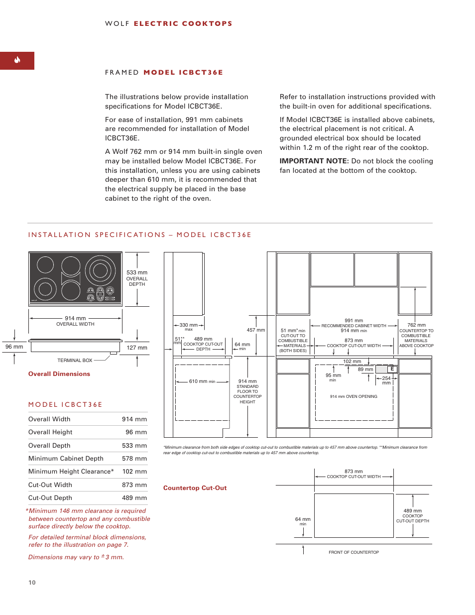 Wolf ICBCT30EU User Manual | Page 10 / 94