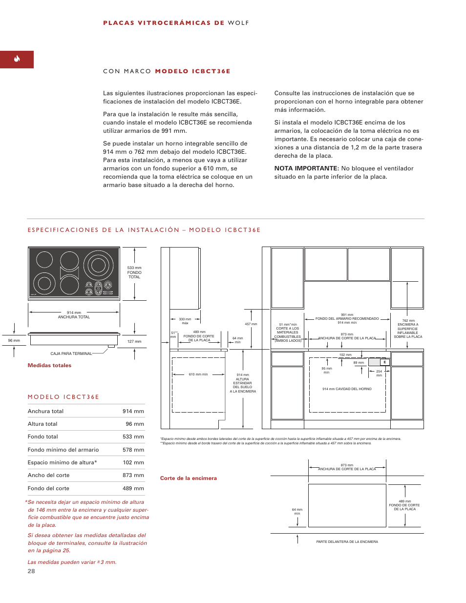 Wolf ICBCT30EU User Manual | Page 28 / 94