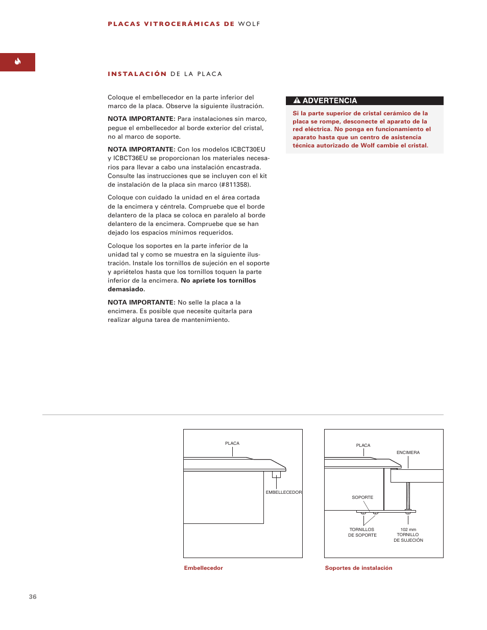 Wolf ICBCT30EU User Manual | Page 36 / 94