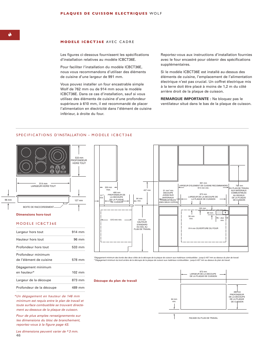 Wolf ICBCT30EU User Manual | Page 46 / 94