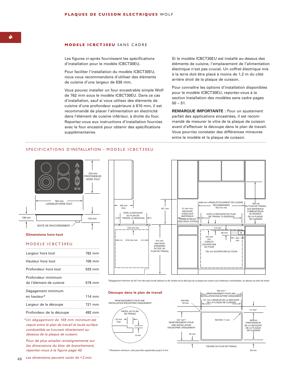 Wolf ICBCT30EU User Manual | Page 48 / 94