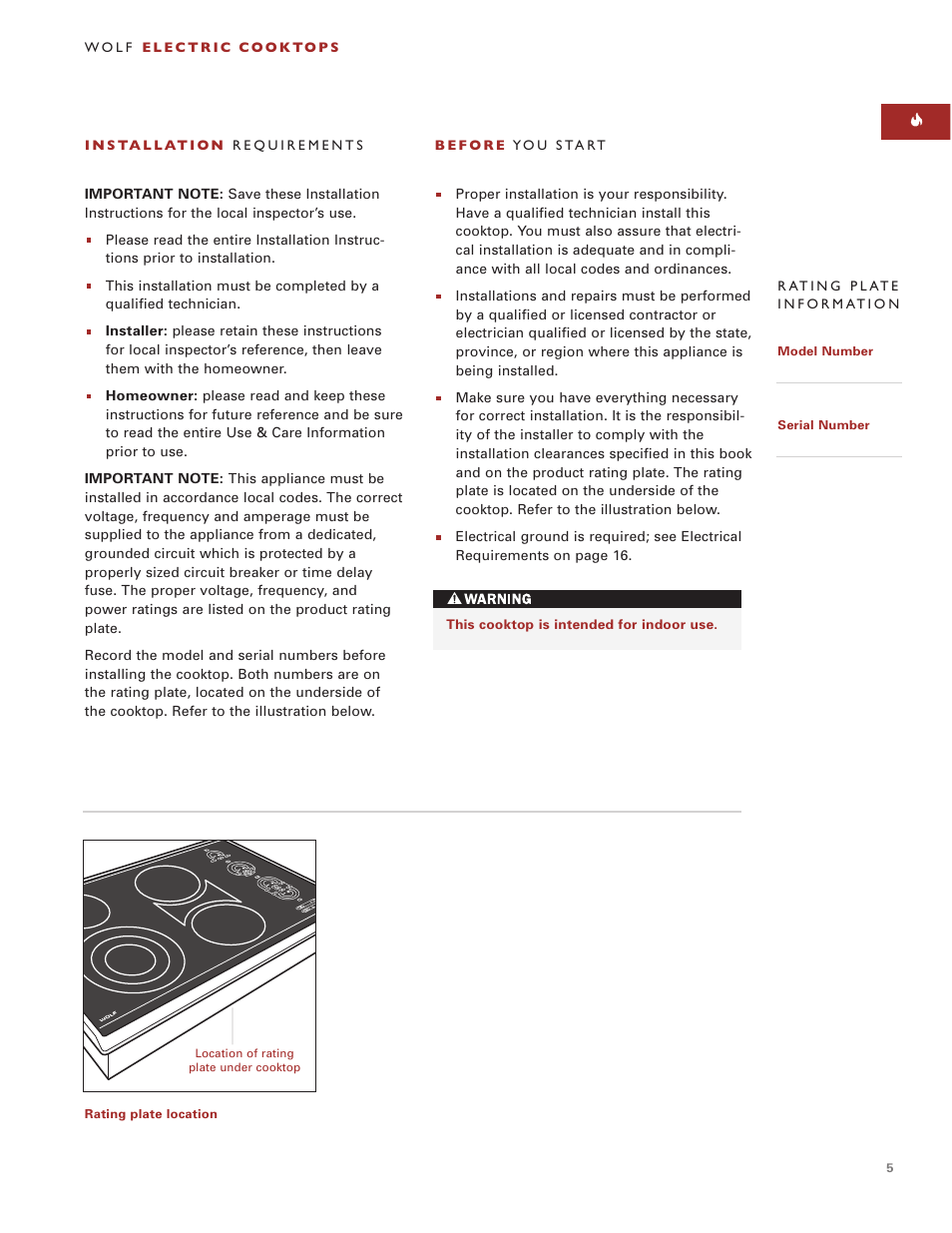 Wolf ICBCT30EU User Manual | Page 5 / 94