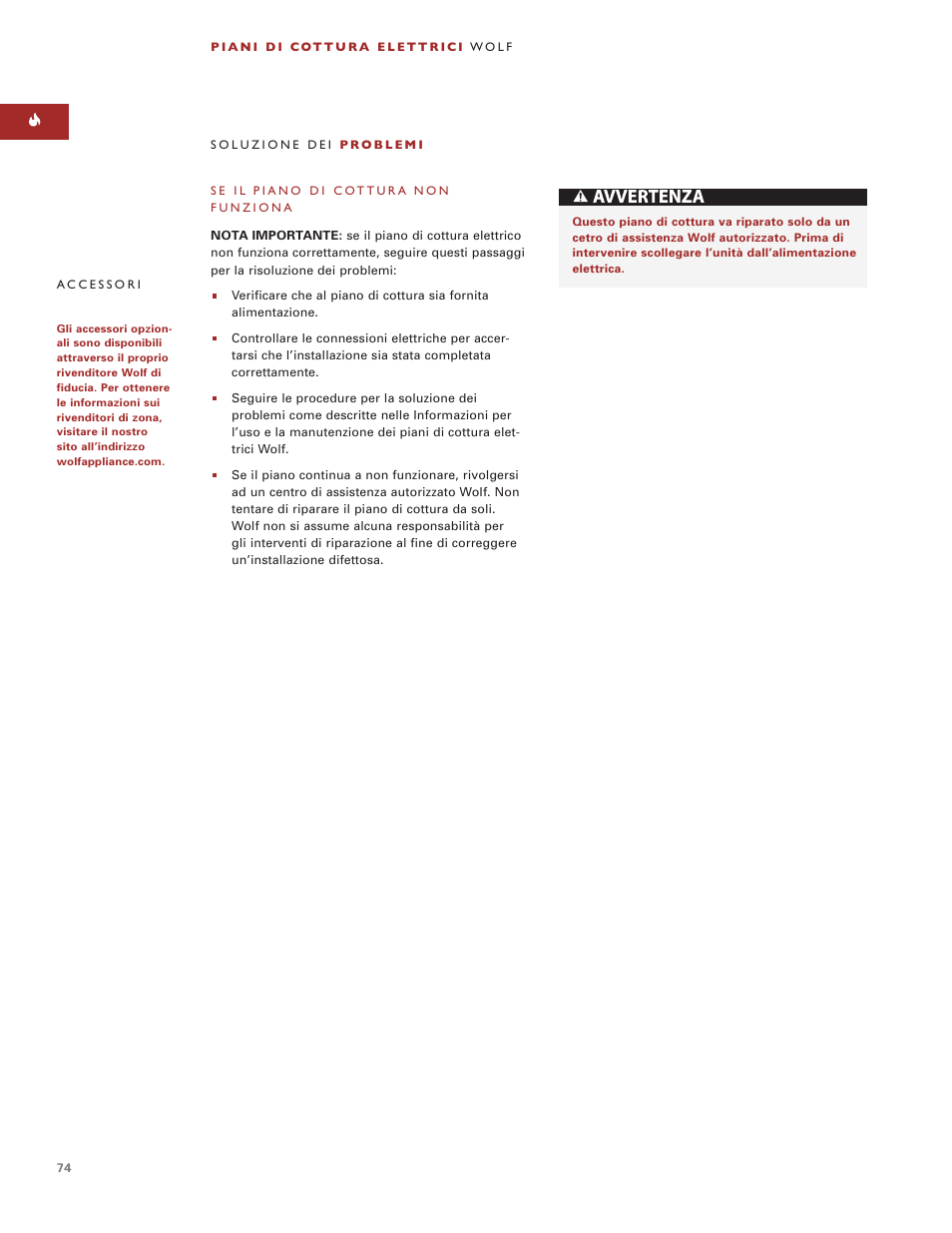 Wolf ICBCT30EU User Manual | Page 74 / 94