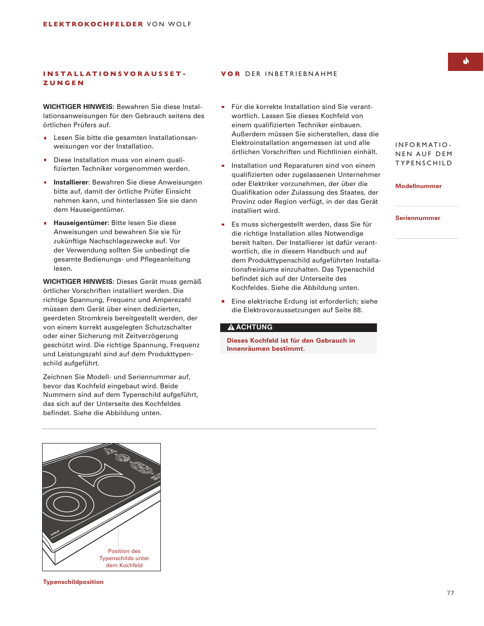 Wolf ICBCT30EU User Manual | Page 77 / 94