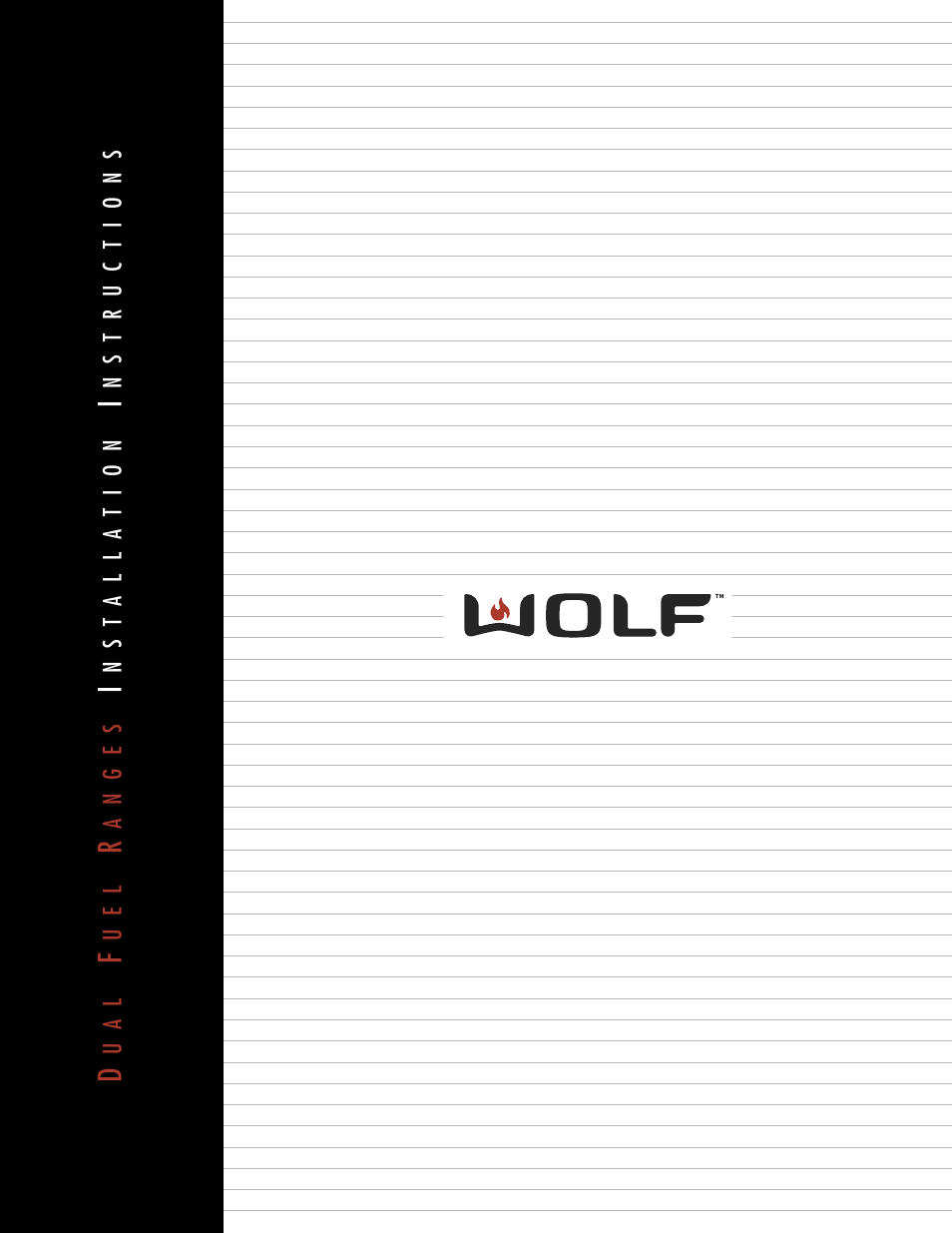 Wolf DUAL FUEL RANGES User Manual | 16 pages