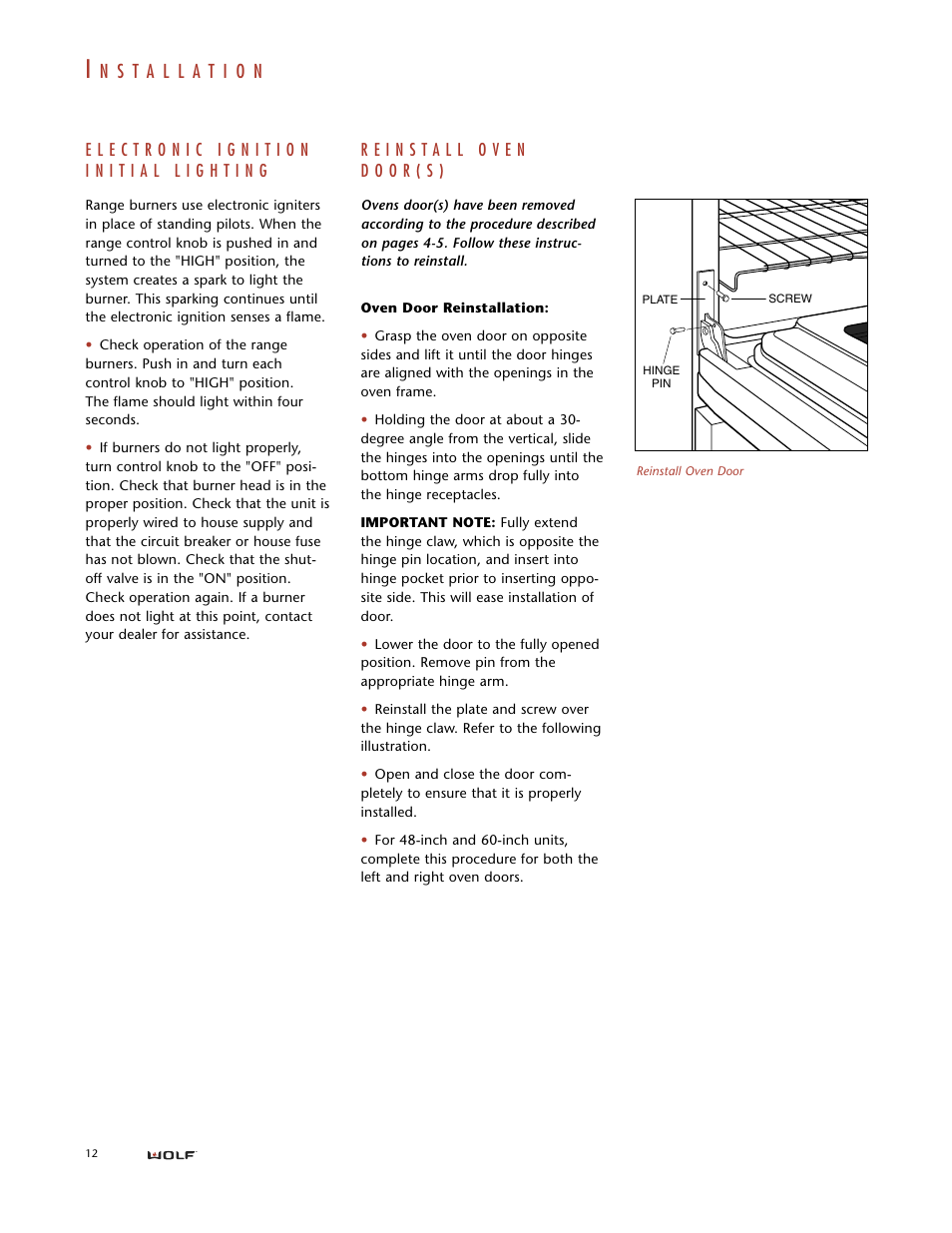 Wolf DUAL FUEL RANGES User Manual | Page 12 / 16