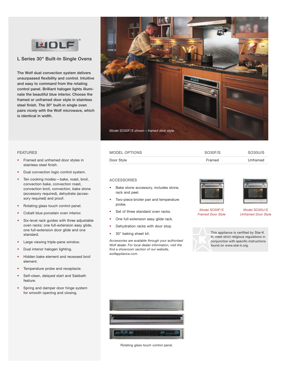 Wolf SO30U/S User Manual | 2 pages
