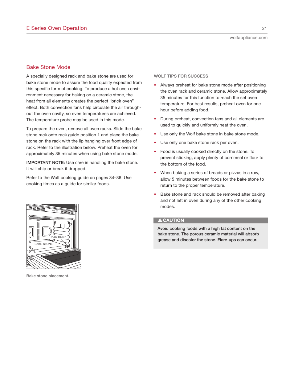 Wolf E SERIES SO30-2U/S User Manual | Page 21 / 40