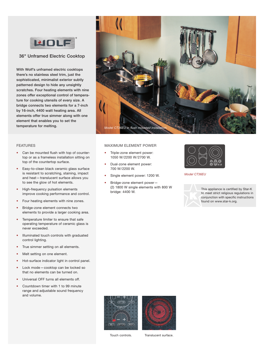 Wolf CT36EU User Manual | 2 pages